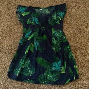Maternity - Old Navy Blue Tropical Dress - Size XS